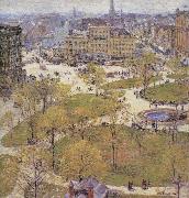 Childe Hassam Union Square in Spring oil painting picture wholesale